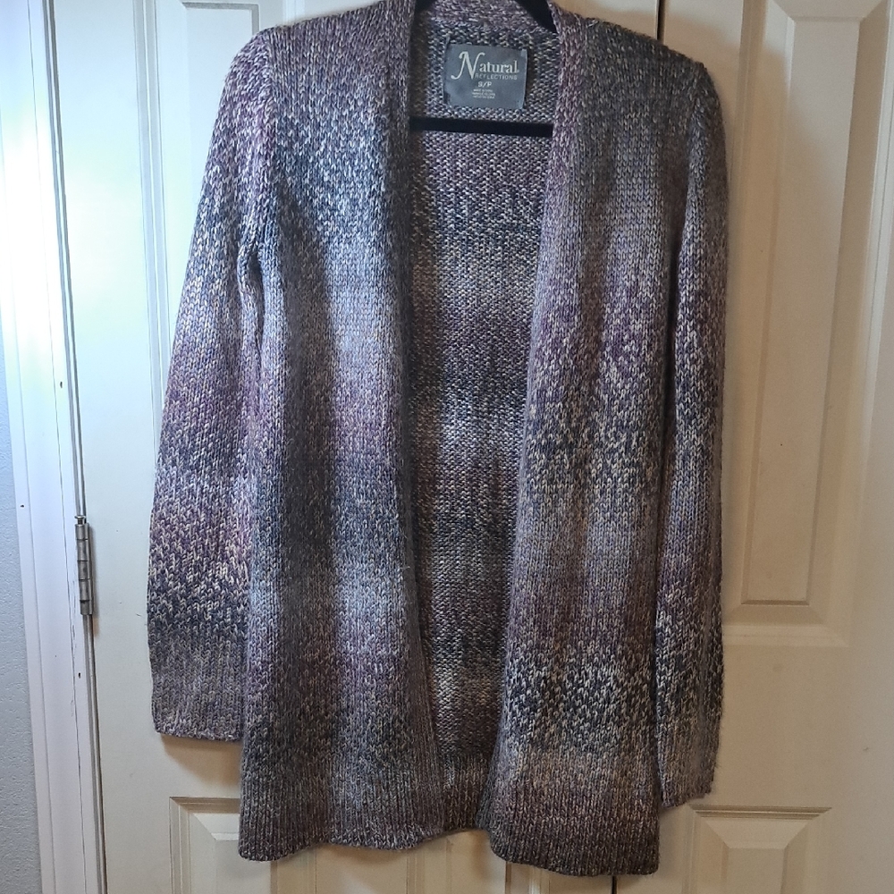 Natural Reflections Purple and Gray Cardigan